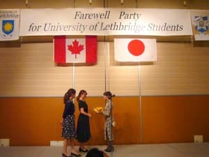 学生交換事業送別会風景