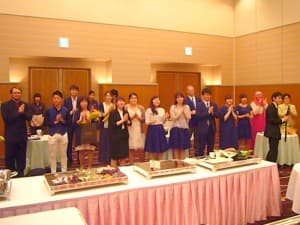 学生交換事業送別会風景