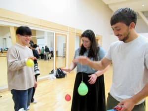 学生交換事業縁日ゲーム大会ヨーヨー体験