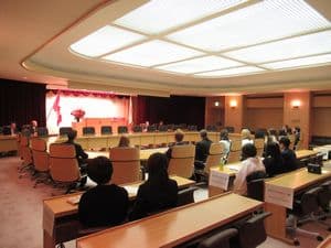 学生交換事業修了式会場