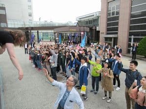 学生交換事業お別れ様子